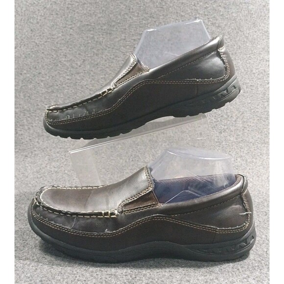 STACY ADAMS  Porter Slip On Shoes Brown comfort Loafers size 6M - Picture 1 of 16